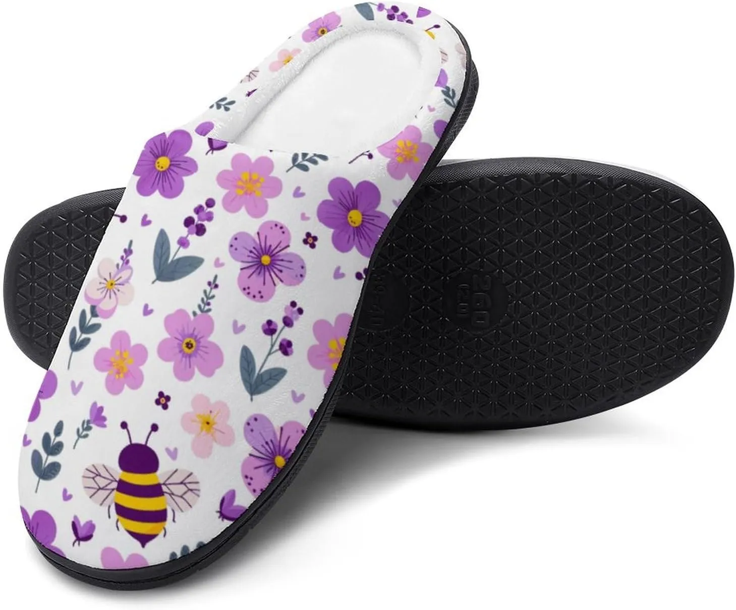 Womens Halloween Cotton Slippers Mens House Slippers Memory Foam Clog Slippers Non-Slip Sole Warm Indoor Outdoor Shoes
