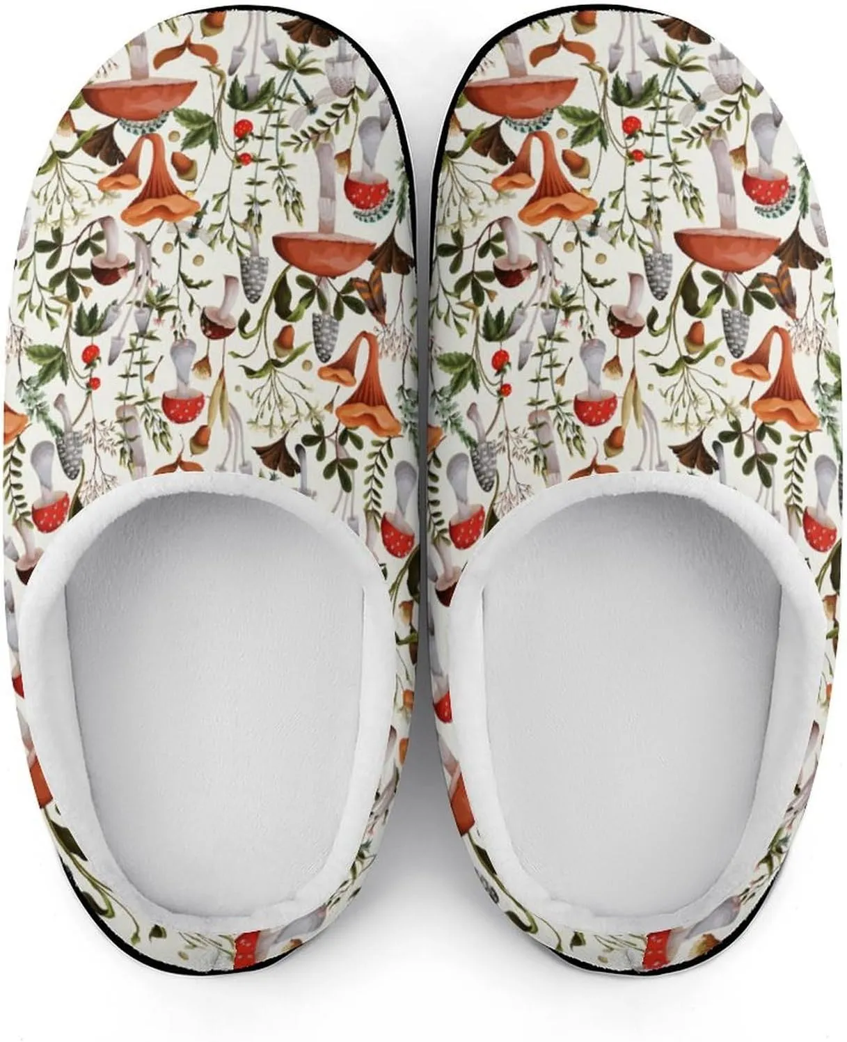 Womens Halloween Cotton Slippers Mens House Slippers Memory Foam Clog Slippers Non-Slip Sole Warm Indoor Outdoor Shoes