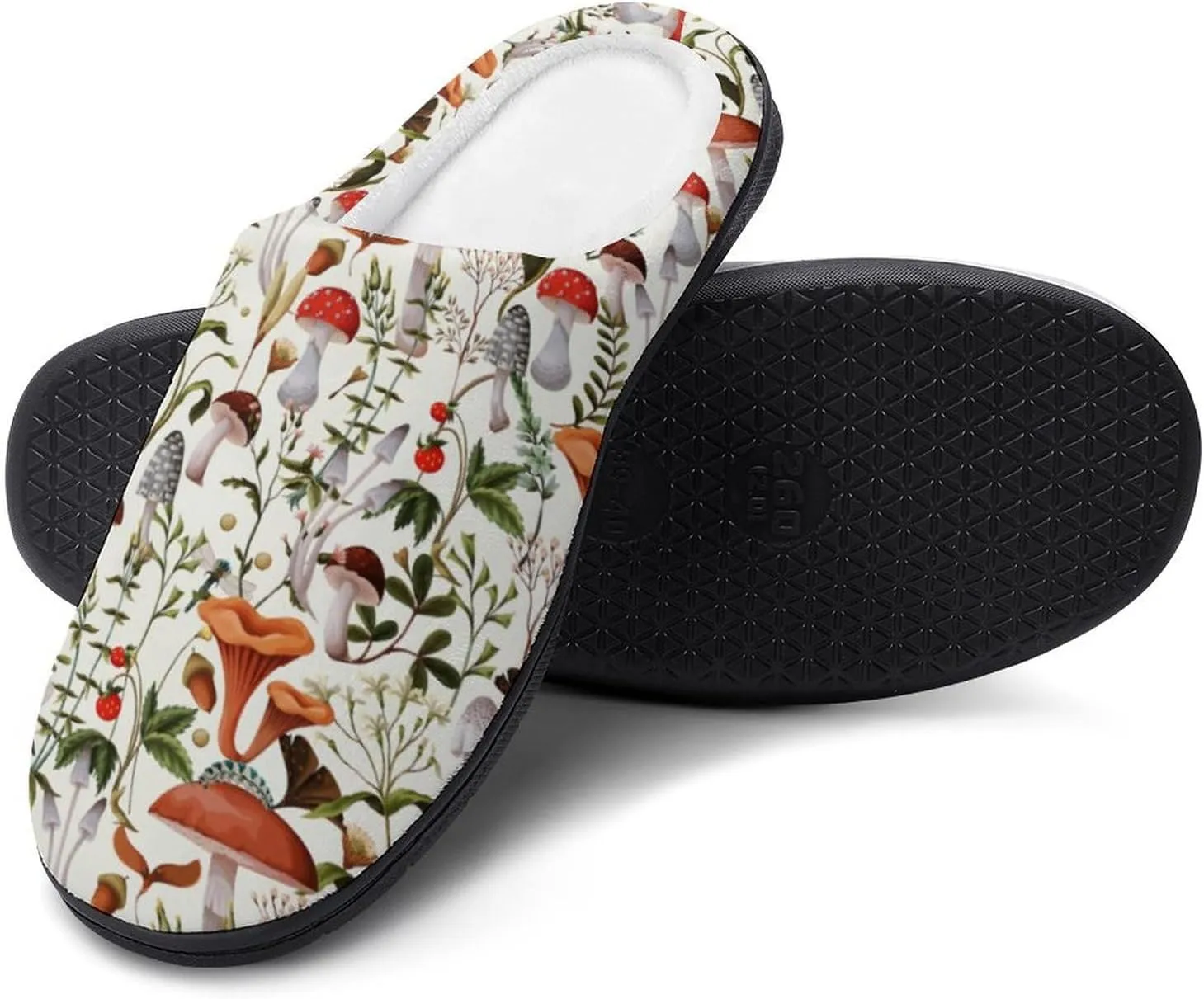 Womens Halloween Cotton Slippers Mens House Slippers Memory Foam Clog Slippers Non-Slip Sole Warm Indoor Outdoor Shoes