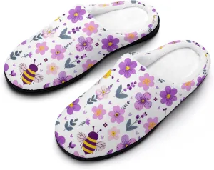 Womens Halloween Cotton Slippers Mens House Slippers Memory Foam Clog Slippers Non-Slip Sole Warm Indoor Outdoor Shoes