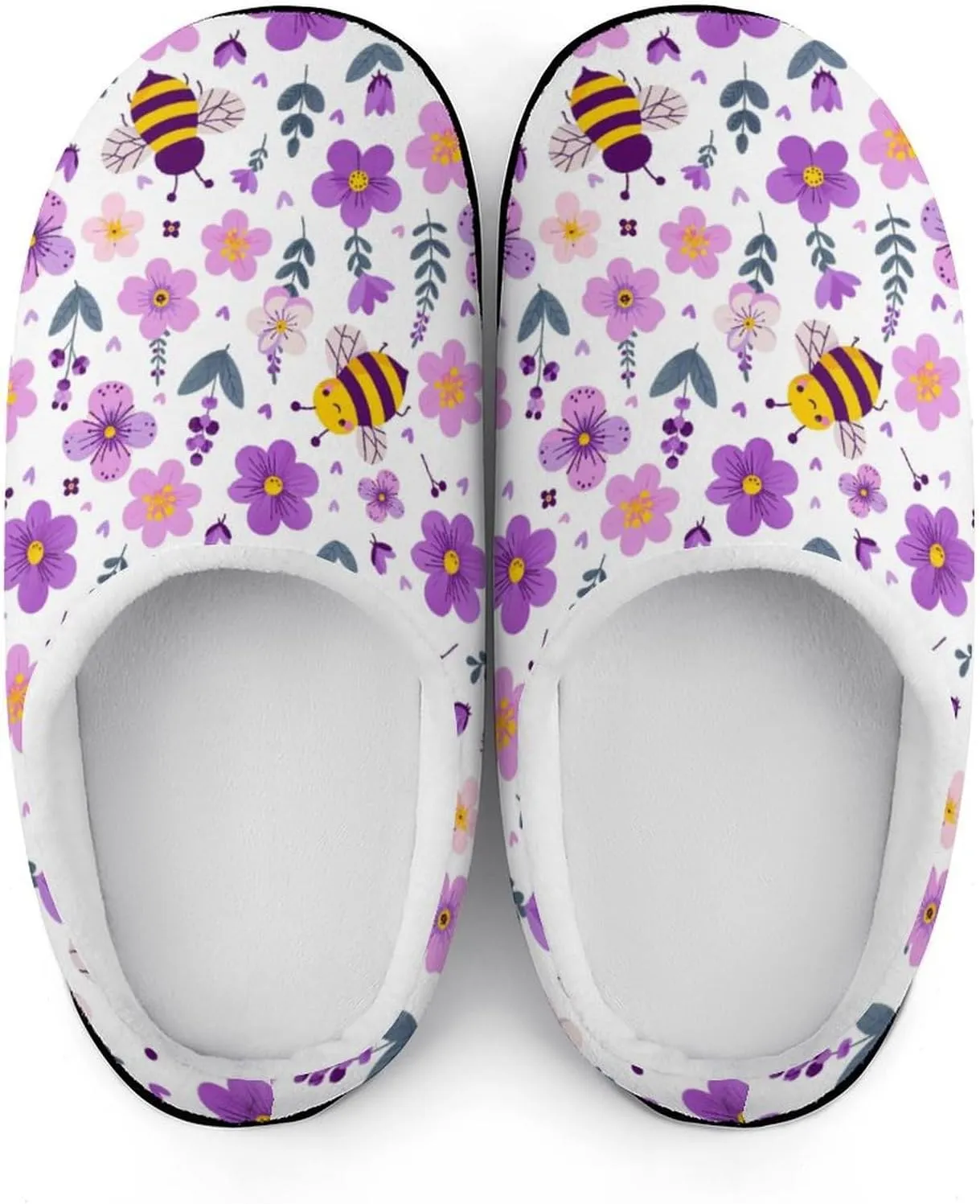 Womens Halloween Cotton Slippers Mens House Slippers Memory Foam Clog Slippers Non-Slip Sole Warm Indoor Outdoor Shoes