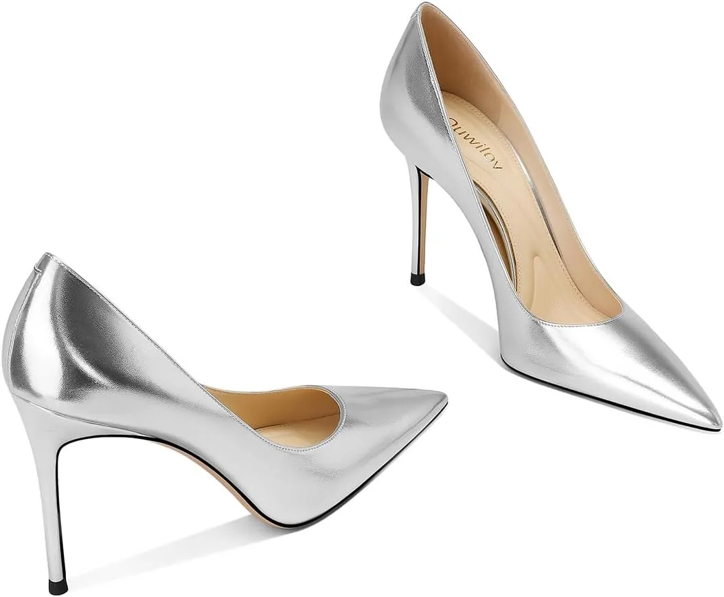 Women's High Heel Pumps Elegant Stiletto Heels with Cushioned Insole for Party and Office Comfortable Slip-On Design Ideal for Formal and Casual Occasions