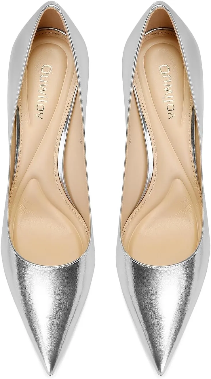 Women's High Heel Pumps Elegant Stiletto Heels with Cushioned Insole for Party and Office Comfortable Slip-On Design Ideal for Formal and Casual Occasions