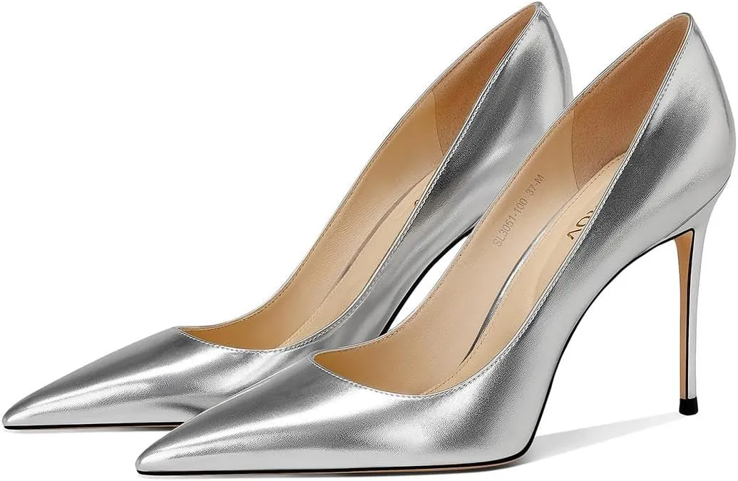 Women's High Heel Pumps Elegant Stiletto Heels with Cushioned Insole for Party and Office Comfortable Slip-On Design Ideal for Formal and Casual Occasions