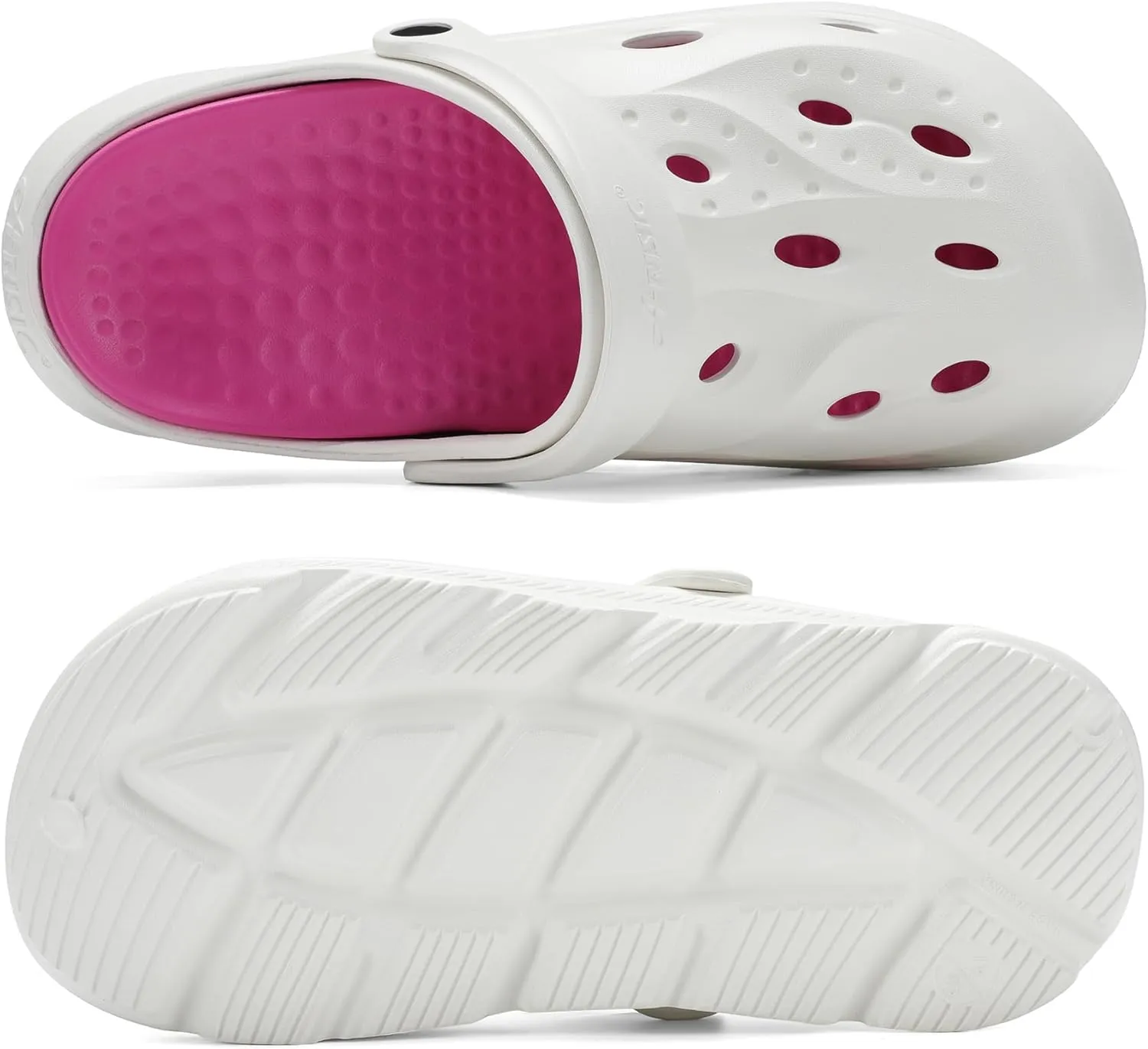 Womens Mens Arch Support Clogs Slip-on Garden Shoes Cushion Plantar Fasciitis Sandals Non-Slip Beach Slippers with Removable Insoles Outdoor Indoor