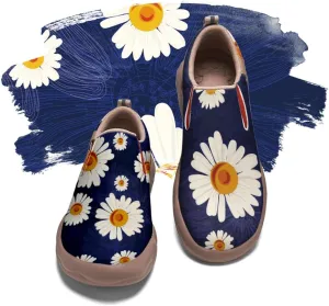 Women's Painted Leather Loafers Casual Shoes Slip On Comfortable Lightweight Art Colorful Travel Sneakers