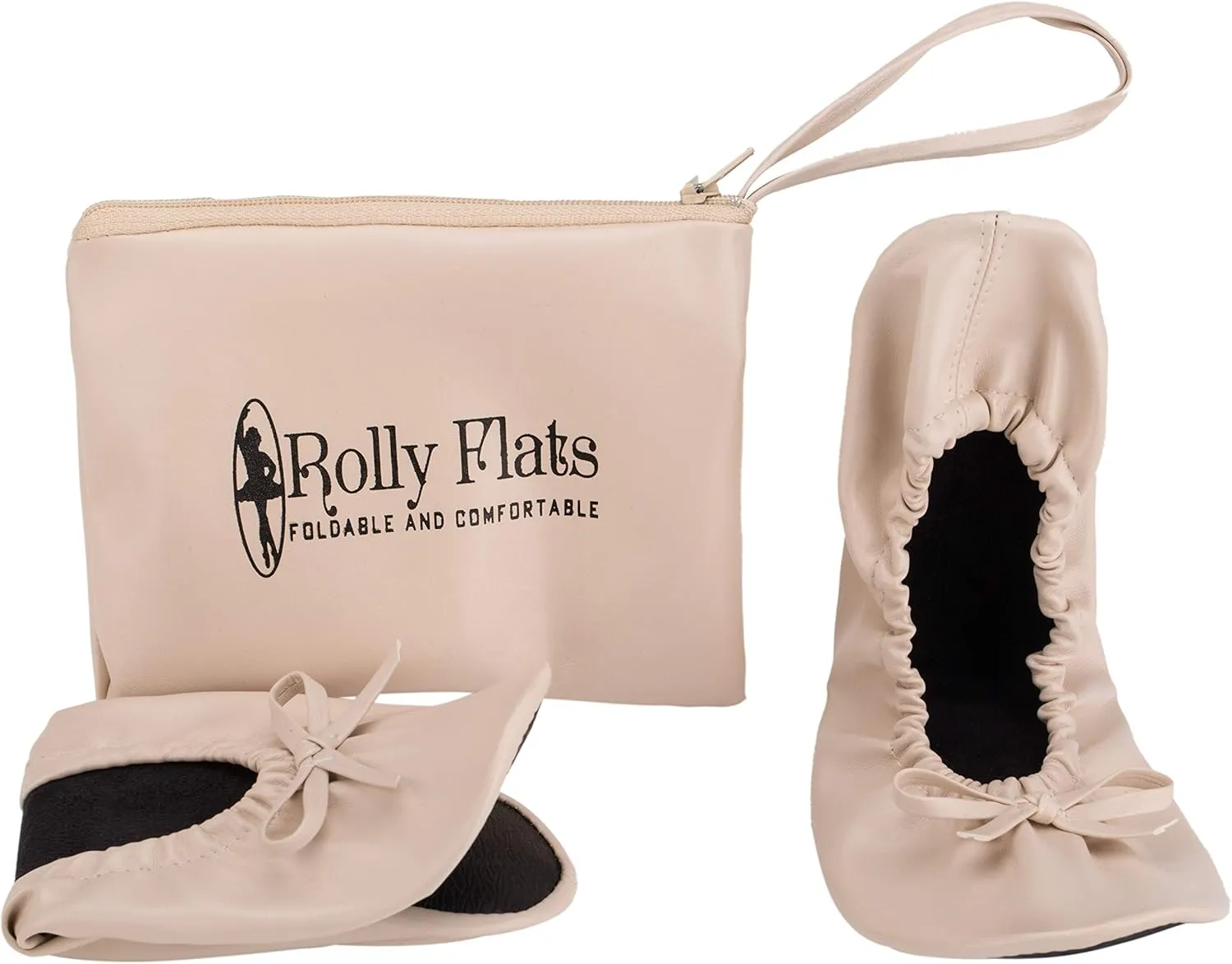 Women's Portable Foldable Ballet Flats Shoes Roll Up Slippers for Travel