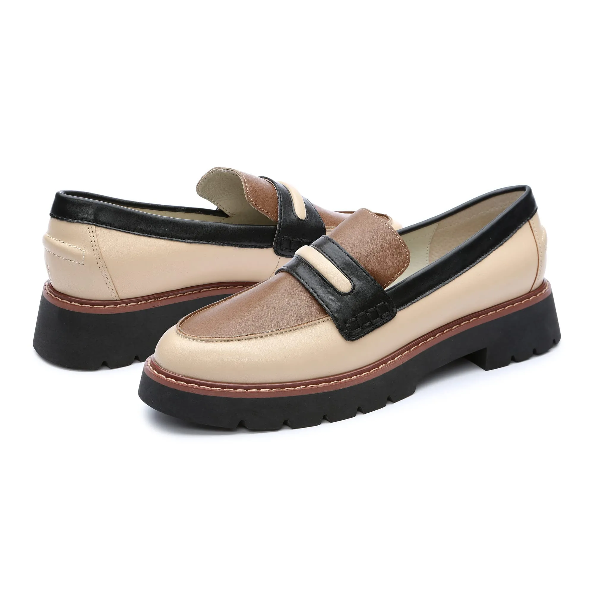 Womens Shoes Reduced Digital-first Sanctuary Dress Westside Heeled Loafers Chunky Slip On Fashion