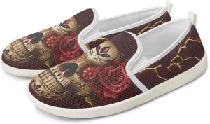 Women's Skull Outdoor Loafer Casual Wedding Shoes Mesh Dress Flat Classic Leisure Work Loafers