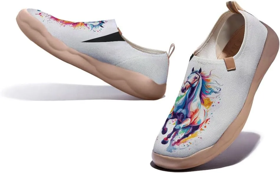 Women's Slip On Loafers Shoes Comfortable Lightweight Art Travel Sneakers Casual Walking Footwear