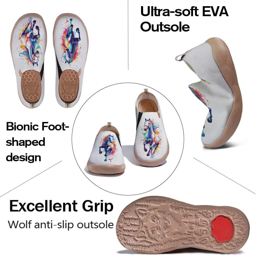 Women's Slip On Loafers Shoes Comfortable Lightweight Art Travel Sneakers Casual Walking Footwear