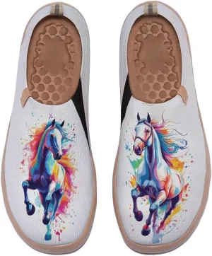 Women's Slip On Loafers Shoes Comfortable Lightweight Art Travel Sneakers Casual Walking Footwear