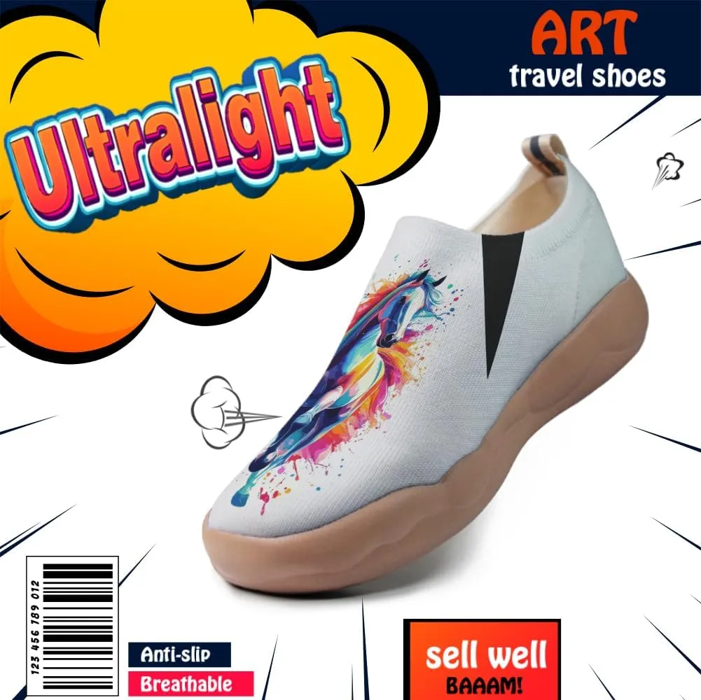 Women's Slip On Loafers Shoes Comfortable Lightweight Art Travel Sneakers Casual Walking Footwear