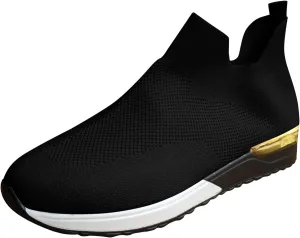 Womens Slip on Walking Shoes Comfort Lightweight Non Slip Work Shoes Women Mesh Breathable Men Shoes Casual Waterproof Sneakers Black Tennis Shoe Trainers Shoe