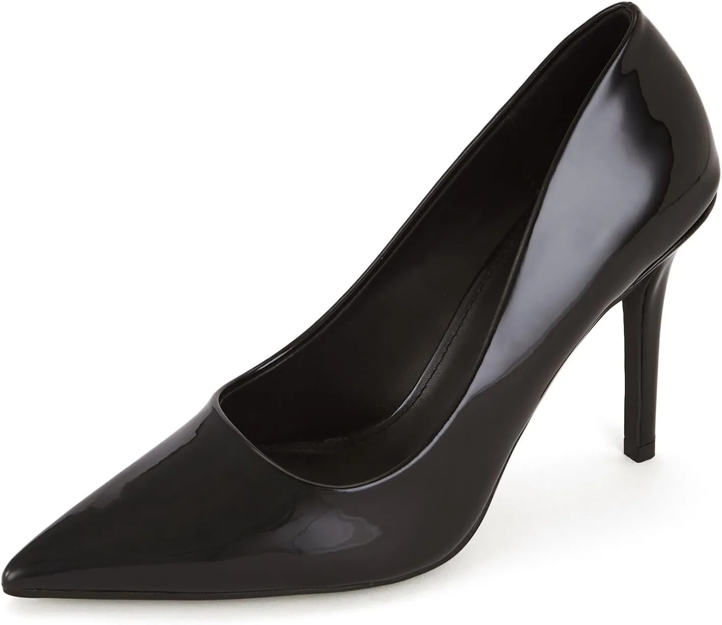 Women's Stiletto High Heels 3.7 Inch Closed Pointed Toe Pumps Slip On Classic Office Dress Shoes