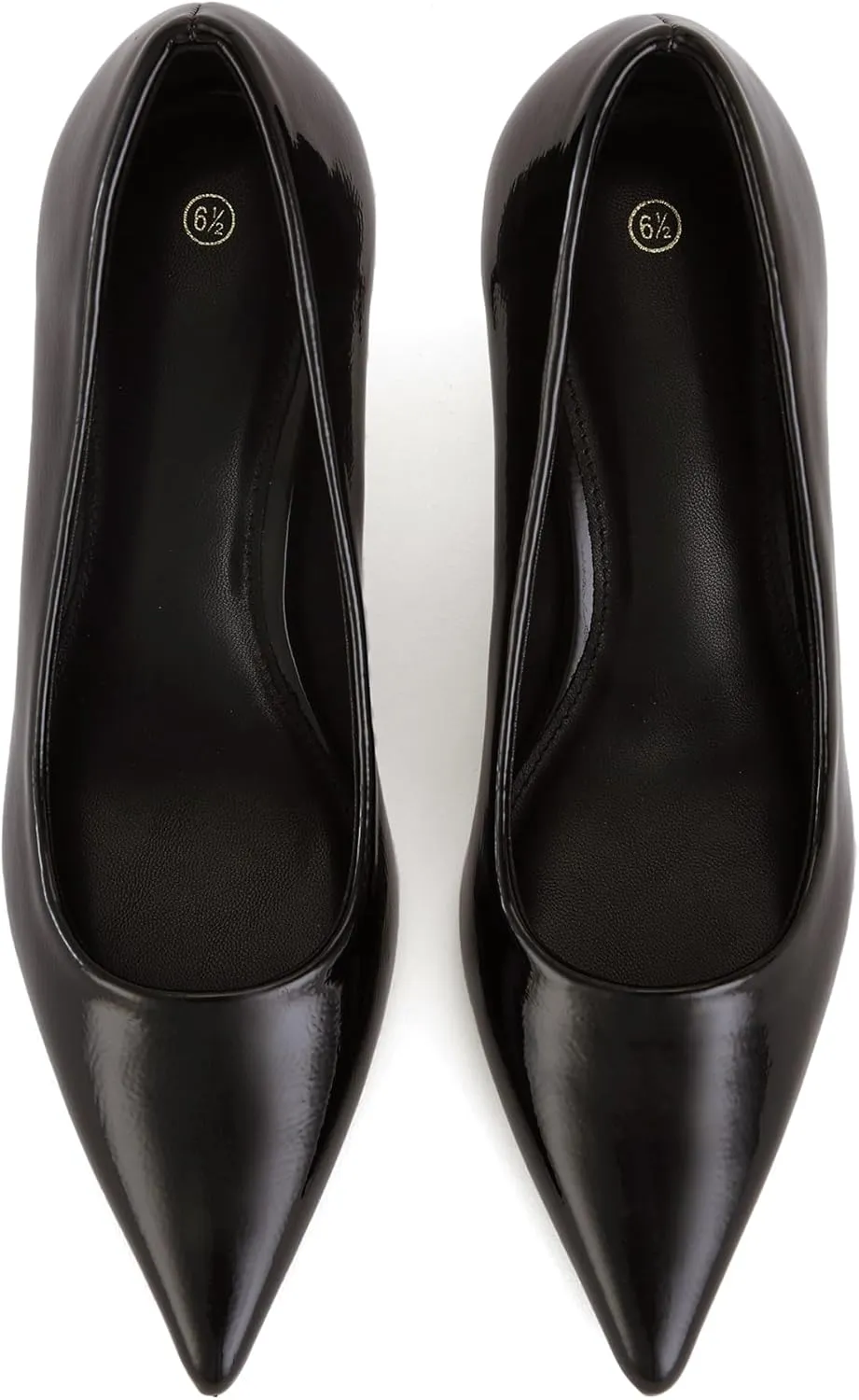 Women's Stiletto High Heels 3.7 Inch Closed Pointed Toe Pumps Slip On Classic Office Dress Shoes