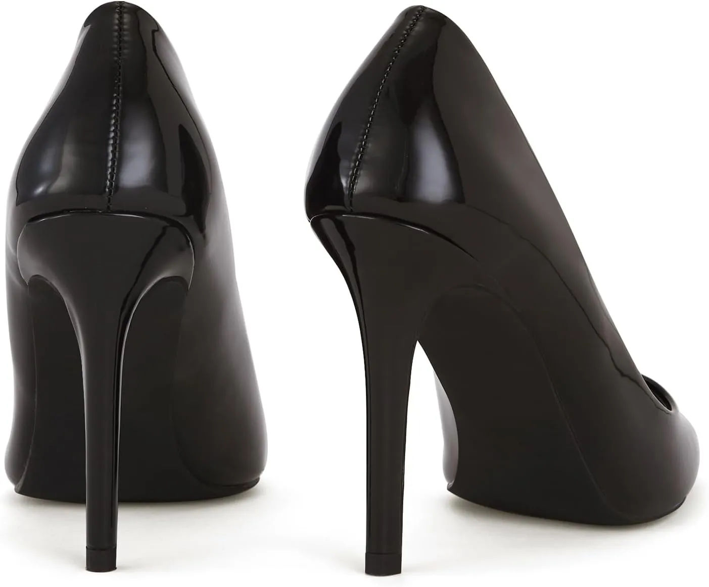 Women's Stiletto High Heels 3.7 Inch Closed Pointed Toe Pumps Slip On Classic Office Dress Shoes