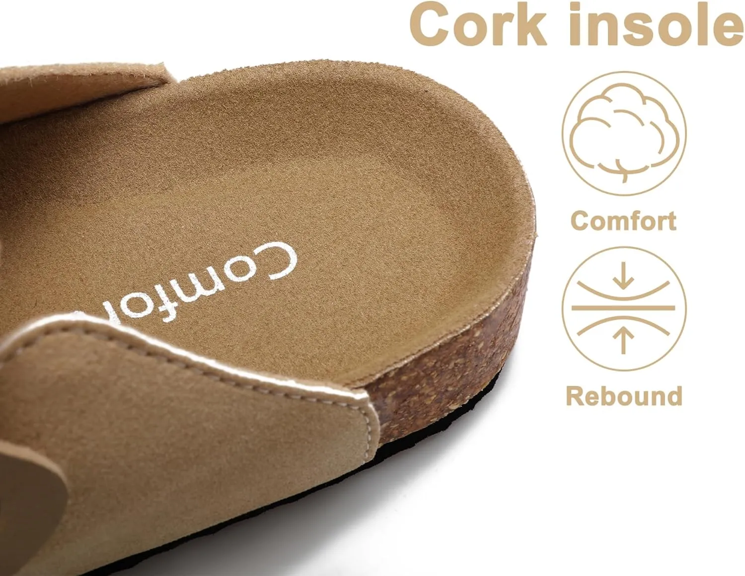 Womens Suede Leather Clogs Potato Shoes Straps Cork Mules Footbed Sandals with Arch Support Fashion and Comfort