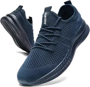 Womens Walking Running Shoes Sneakers Slip On Sport Tennis Athletic Gym Shoes Casual Fashion Lightweight Breathable Non Slip Workout Workout Trainers Shoe Dark_Blue Size US 8