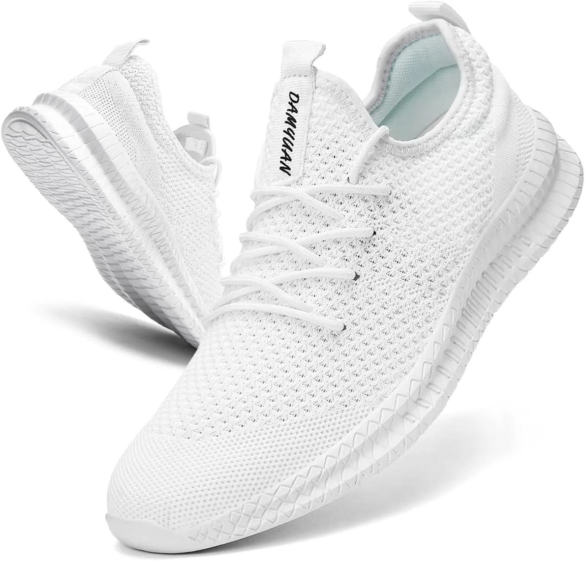 Womens Walking Running Shoes Sneakers Slip On Sport Tennis Athletic Gym Shoes Casual Fashion Lightweight Breathable Non Slip Workout Workout Trainers Shoe White Size US 8