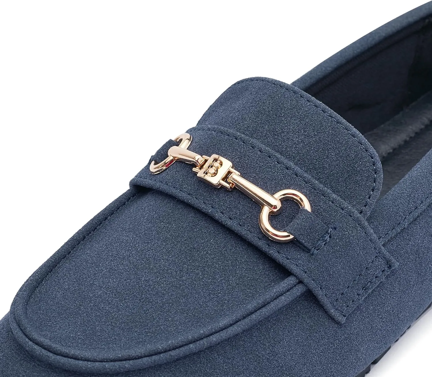 Women's Wide Loafers Casual Slip on Flat Shoes Women's Comfort Penny Loafers with Arch Support Women Dressy Moccasins