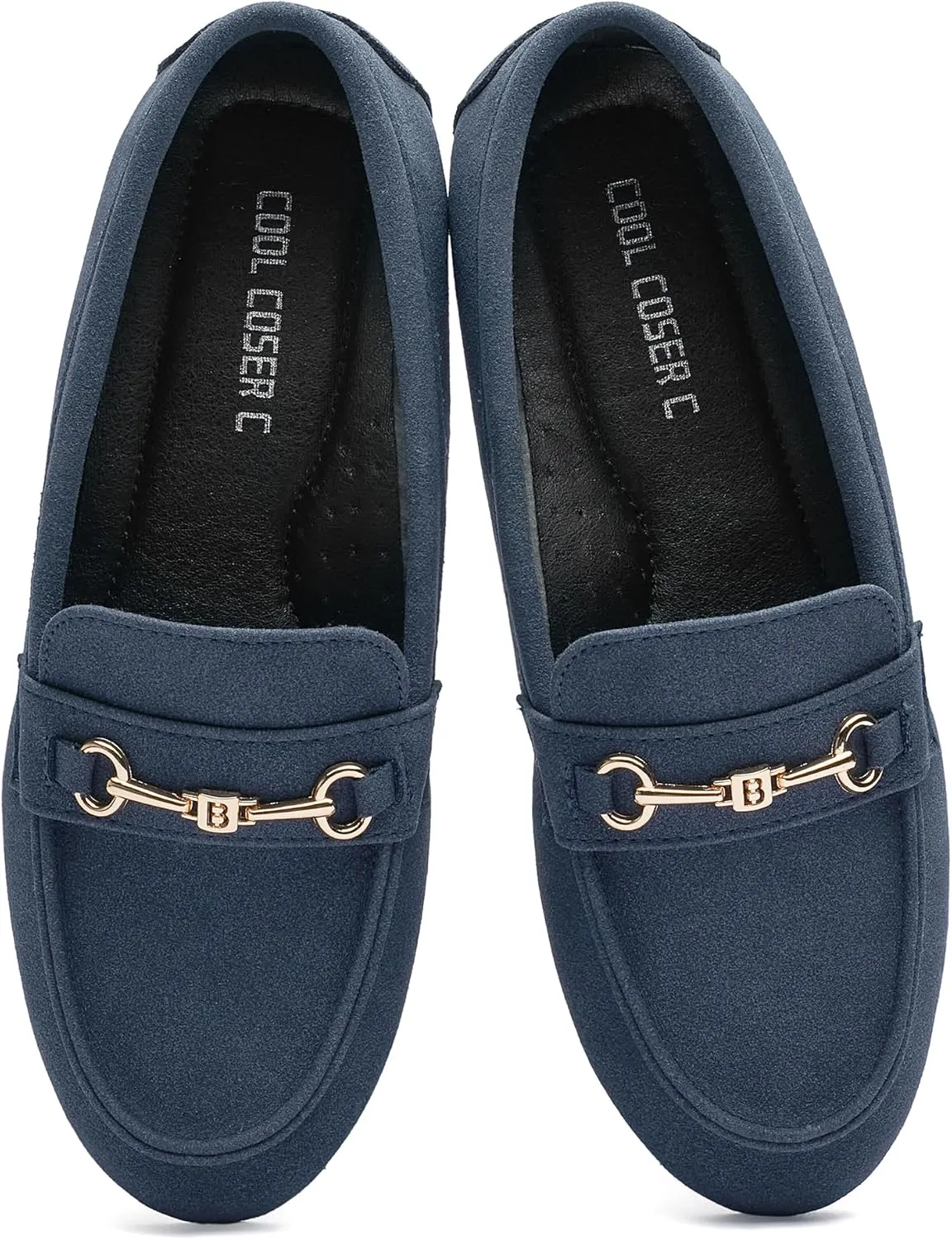 Women's Wide Loafers Casual Slip on Flat Shoes Women's Comfort Penny Loafers with Arch Support Women Dressy Moccasins