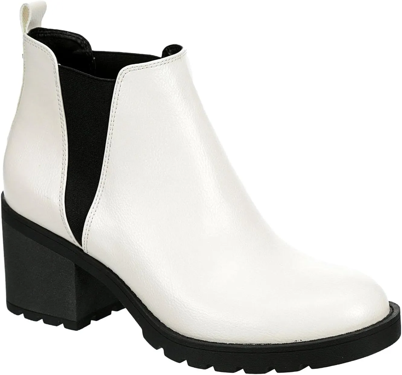 XAPPEAL Laura - Women's Block Heel Slip-On Chelsea Boot with Lug Sole