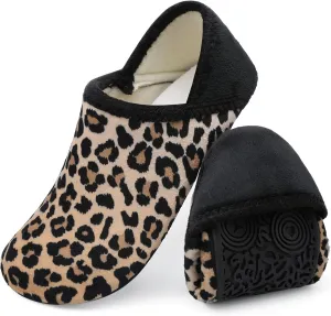 XIHALOOK House Slippers for Women Men Cozy Sock Shoes with Soft Rubber Sole Slip On for Indoor/Outdoor