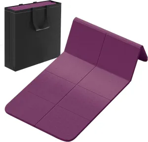 Yoga Mat for Travel, Non-Slip Yoga Mat, Exercise Mat 1/4" Thick Yoga Mat Foldable, Perfect for Pilates, Outdoor & Travel, TPE Anti-Slip Yoga Mat with Carry Bag