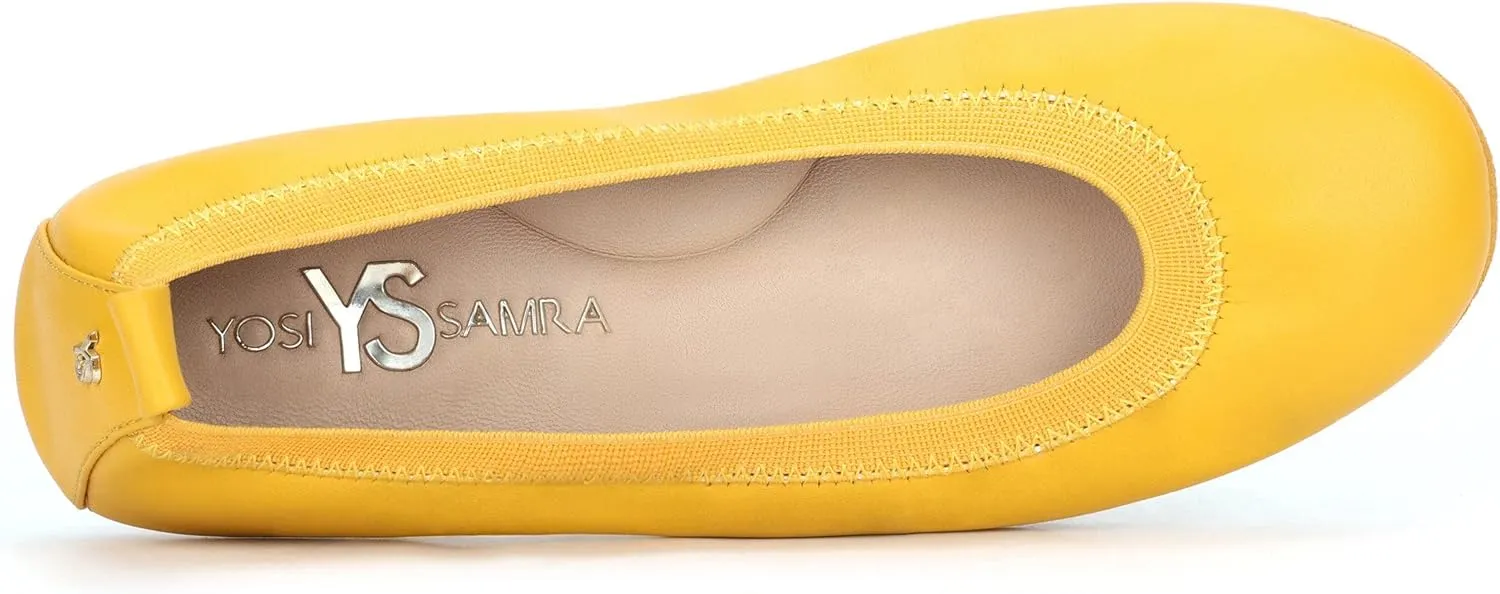 Yosi Samra Samara Womens Classic Leather Foldable Ballet Flat