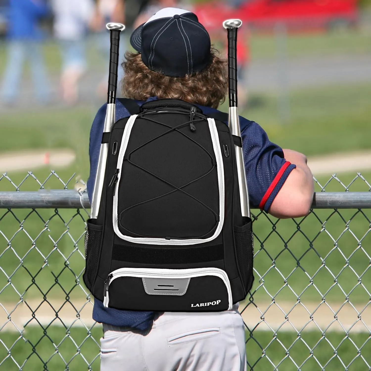 Youth Baseball Bag - Bat Backpack for Baseball, T-Ball & Softball Equipment & Gear, Bat & Glove Holder Gift