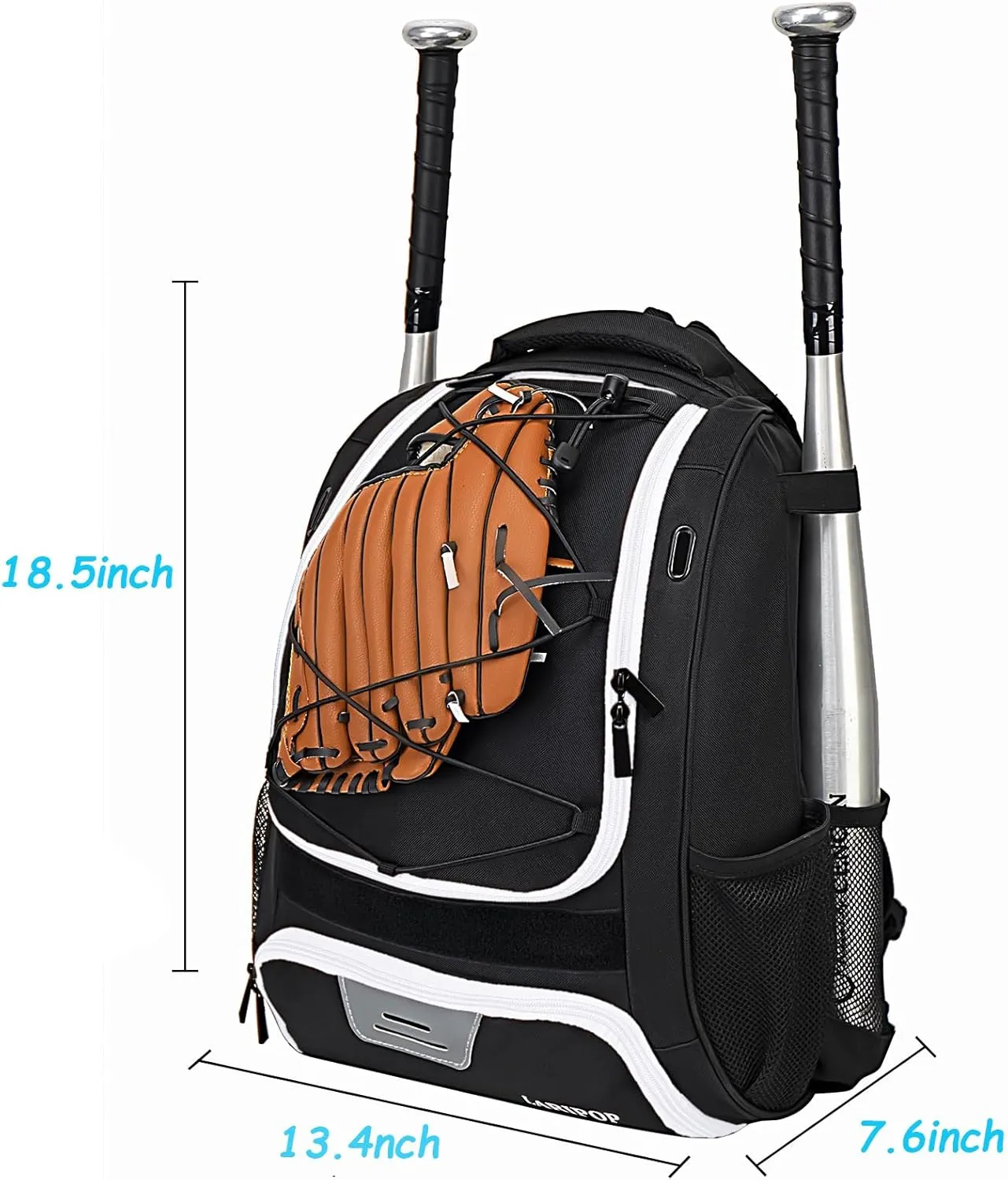 Youth Baseball Bag - Bat Backpack for Baseball, T-Ball & Softball Equipment & Gear, Bat & Glove Holder Gift