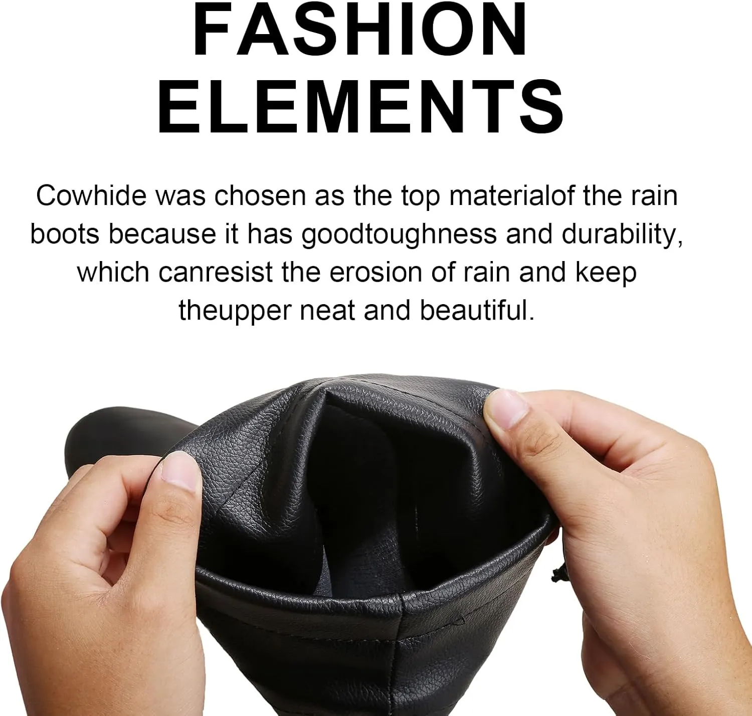 YUHITYGZGS Rain Boots Women, Waterproof Rubber Boots Men, Anti-Slip Lightweight Garden Shoes, High Knee Water Boots with Adjustable Buckle, Durable Fishing Boots Outdoor